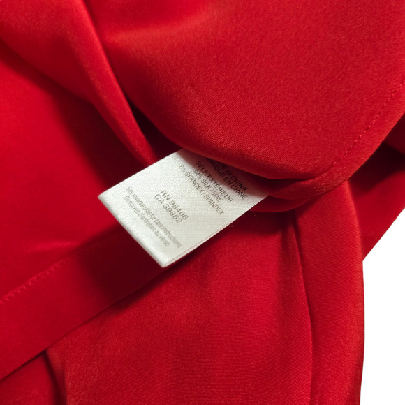 Theory Brunella stretch silk red dress size 2 - Picture 6 of 8